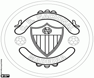 Logo van CD Nacional kleurplaat