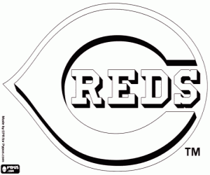 Logo van Cincinnati Reds kleurplaat