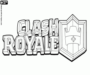 Logo van Clash Royale, video game kleurplaat