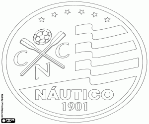 Logo van Clube Náutico Capibaribe kleurplaat