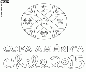 Logo van Copa America Chili 2015 kleurplaat