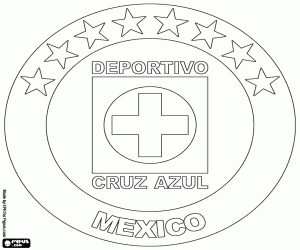 Logo van Cruz Azul FC kleurplaat