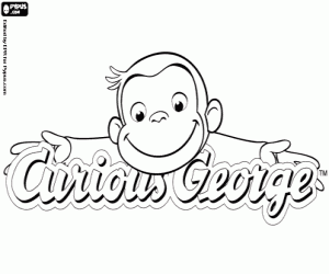 Logo van Curious George kleurplaat