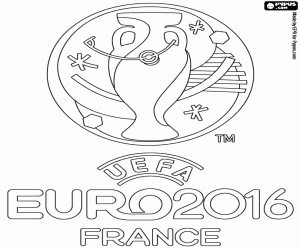 Logo van de Euro 2016 kleurplaat
