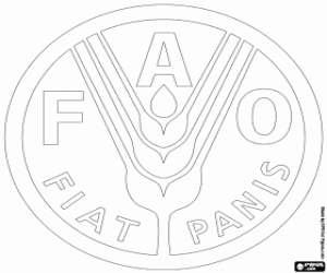 Het logo van de FAO kleurplaat