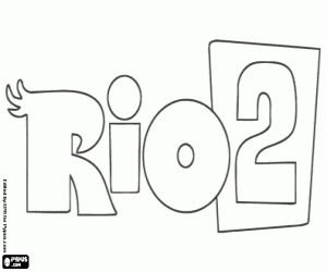 Logo van de film Rio 2 kleurplaat