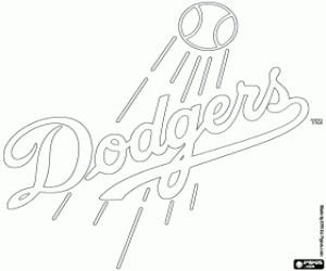 Logo van de Los Angeles Dodgers kleurplaat