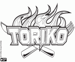 Logo van de manga en animeserie Toriko kleurplaat