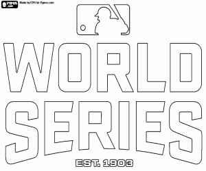 Logo van de MLB World Series kleurplaat