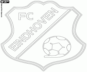 Logo van FC Eindhoven kleurplaat
