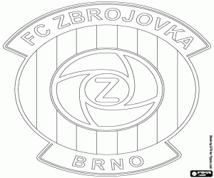 Logo van FC Zbrojovka Brno kleurplaat