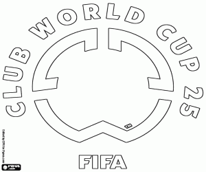 Logo van het FIFA Club World Cup 2025 kleurplaat