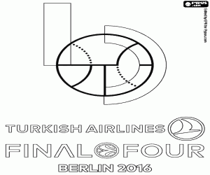 Logo Final Euroleague Berlijn 2016 kleurplaat