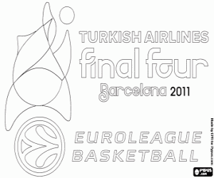 Logo Final Four Barcelona 2011 kleurplaat