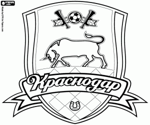 Logo van FK Krasnodar kleurplaat