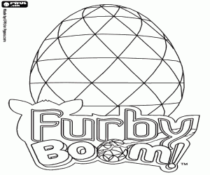 Logo van Furby Boom en virtuele ei kleurplaat