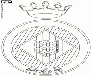 Logo van Girona FC kleurplaat