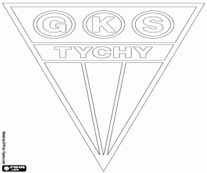 Logo van GKS Tychy kleurplaat