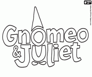 Logo van Gnomeo en Juliet kleurplaat