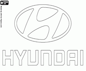 Logo van Hyundai kleurplaat
