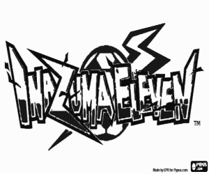 Logo van Inazuma Eleven kleurplaat