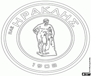 Logo van Iraklis Thessaloniki kleurplaat
