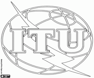 Het logo van ITU kleurplaat