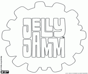 Logo van Jelly Jamm kleurplaat