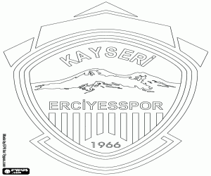 Logo van Kayseri Erciyesspor kleurplaat