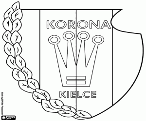Logo van Korona Kielce kleurplaat