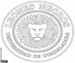 Logo van Leones Negros kleurplaat