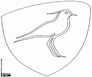 Logo van Los Teros, Uruguay Rugby kleurplaat