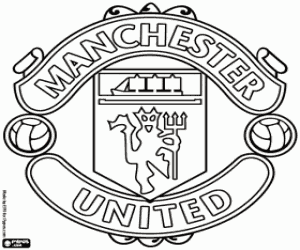 Logo Manchester United kleurplaat