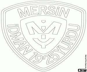 Logo van Mersin İdmanyurdu S.K. kleurplaat