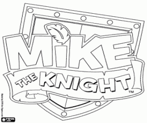Logo van Mike The Knight kleurplaat
