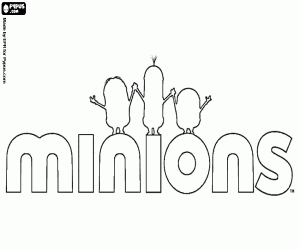Logo van Minions kleurplaat