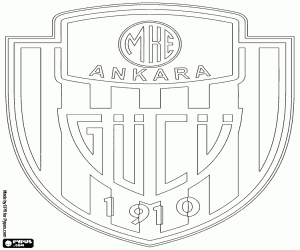 Logo van MKE Ankaragücü kleurplaat