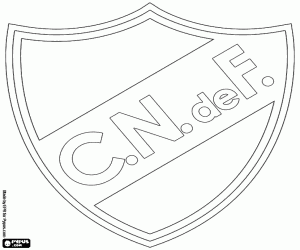 Logo van Nacional de Montevideo kleurplaat