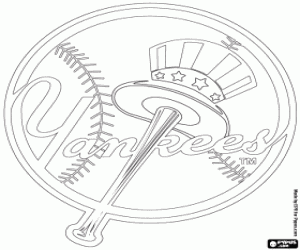 Logo van New York Yankees kleurplaat
