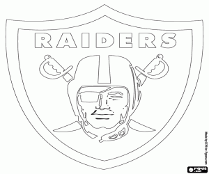 Logo van Oakland Raiders kleurplaat
