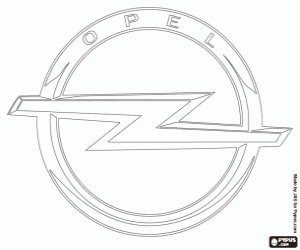 Logo van Opel kleurplaat