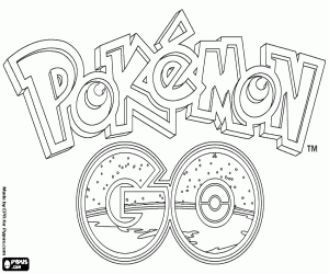 Logo van Pokémon GO kleurplaat