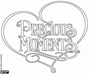 Logo van Precious Moments kleurplaat