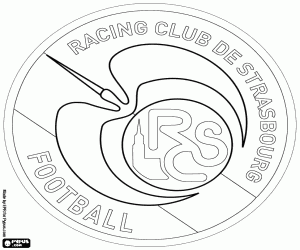 Logo van RC Strasbourg kleurplaat