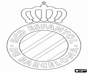 Logo van RCD Espanyol Barcelona kleurplaat