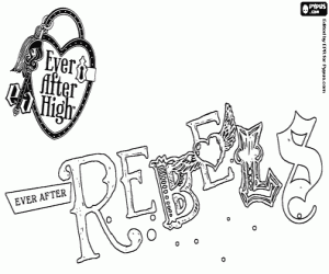 Logo van Rebels, Ever After High kleurplaat