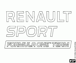 Logo van Renault Sport F1 Team kleurplaat