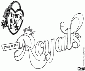 Logo van Royals, Ever After High kleurplaat