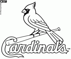 Logo van Saint Louis Cardinals kleurplaat