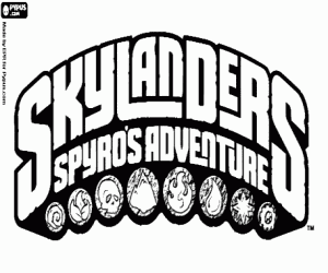 Logo van Skylanders, video game kleurplaat